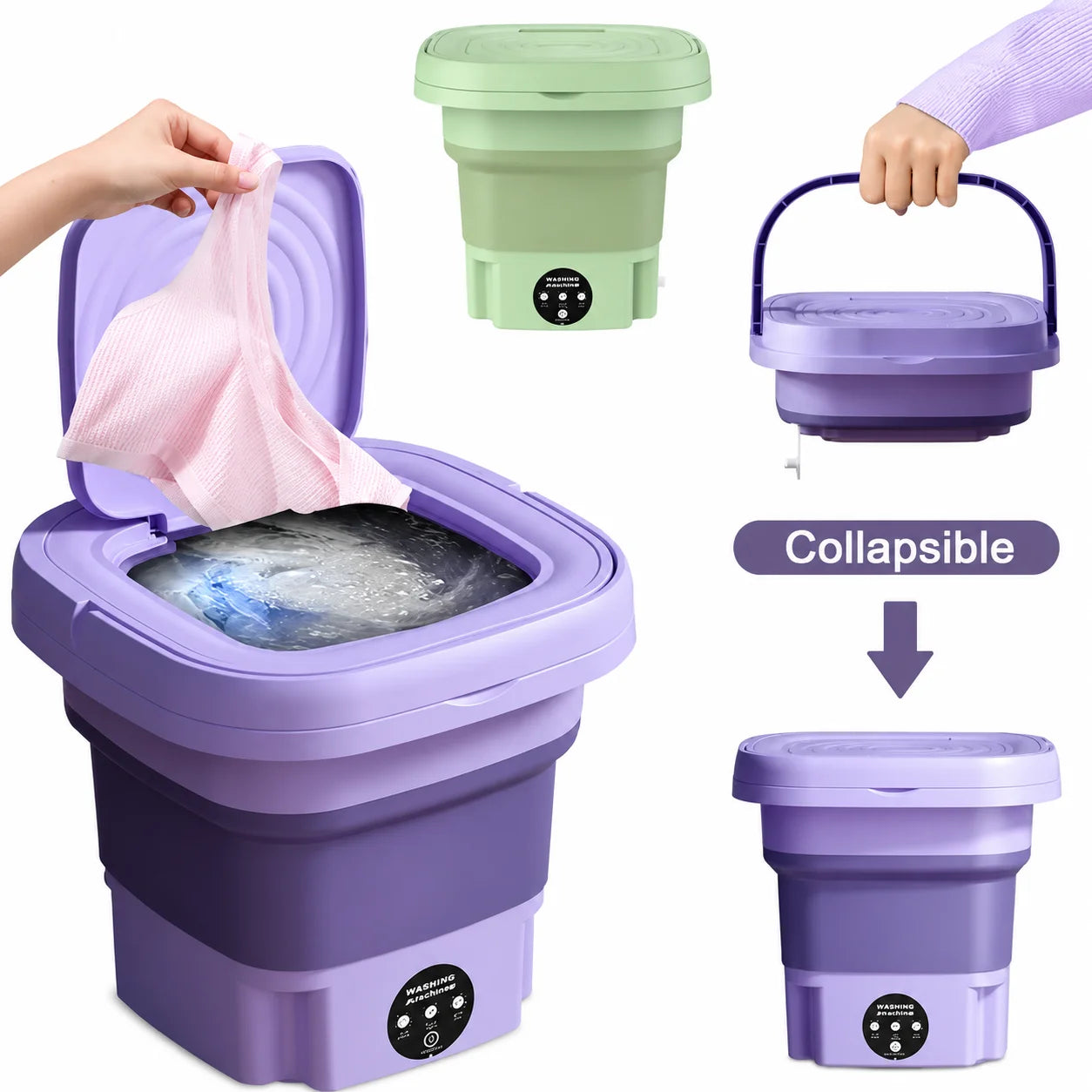 Lavadora Portátil Plegable 8L