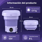 Lavadora Portátil Plegable 8L