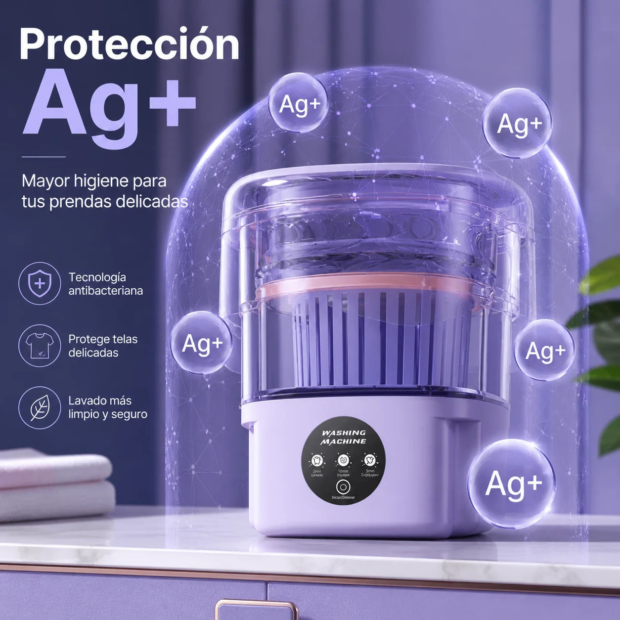 Lavadora Portátil Plegable 8L